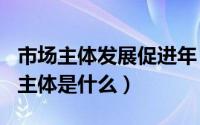 市场主体发展促进年（2024年04月28日市场主体是什么）