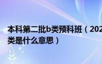 本科第二批b类预科班（2024年04月28日本科第二批预科b类是什么意思）