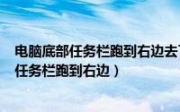 电脑底部任务栏跑到右边去了（2024年04月29日电脑底下任务栏跑到右边）