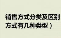 销售方式分类及区别（2024年04月29日销售方式有几种类型）