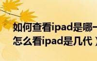 如何查看ipad是哪一代（2024年04月30日怎么看ipad是几代）