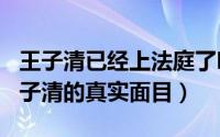 王子清已经上法庭了吗（2024年05月01日王子清的真实面目）