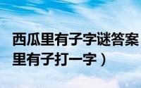 西瓜里有子字谜答案（2024年05月01日西瓜里有子打一字）