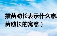 拔苗助长表示什么意思（2024年05月01日拔苗助长的寓意）