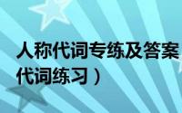 人称代词专练及答案（2024年05月02日人称代词练习）