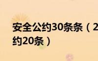 安全公约30条条（2024年05月02日安全公约20条）