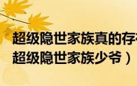 超级隐世家族真的存在么（2024年05月03日超级隐世家族少爷）