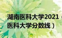 湖南医科大学2021（2024年05月03日湖南医科大学分数线）