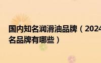 国内知名润滑油品牌（2024年05月05日中国润滑油十大知名品牌有哪些）