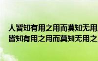 人皆知有用之用而莫知无用之用作文（2024年05月07日人皆知有用之用而莫知无用之用）