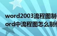 word2003流程图制作（2024年05月08日word中流程图怎么制作）