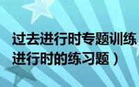 过去进行时专题训练（2024年05月09日过去进行时的练习题）