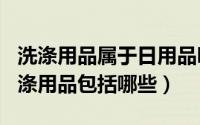 洗涤用品属于日用品吗（2024年05月09日洗涤用品包括哪些）