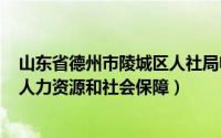 山东省德州市陵城区人社局电话（2024年05月10日陵城区人力资源和社会保障）