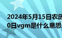 2024年5月15日农历是多少（2024年05月10日vgm是什么意思）