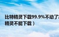 比特精灵下载99.9%不动了怎么办（2024年05月11日比特精灵不能下载）