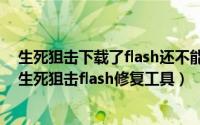 生死狙击下载了flash还不能玩为什么?（2024年05月12日生死狙击flash修复工具）