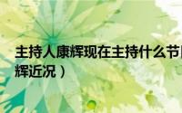 主持人康辉现在主持什么节目（2024年05月13日主持人康辉近况）