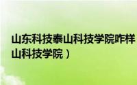 山东科技泰山科技学院咋样（2024年05月14日山东科技泰山科技学院）