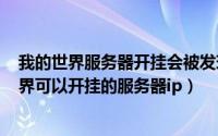 我的世界服务器开挂会被发现吗（2024年05月16日我的世界可以开挂的服务器ip）