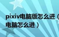 pixiv电脑版怎么进（2024年05月17日pixiv电脑怎么进）