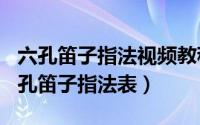 六孔笛子指法视频教程（2024年05月19日六孔笛子指法表）