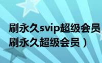 刷永久svip超级会员（2024年05月19日免费刷永久超级会员）