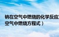 钠在空气中燃烧的化学反应方程式（2024年05月19日钠在空气中燃烧方程式）