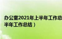 办公室2021年上半年工作总结（2024年05月20日办公室上半年工作总结）