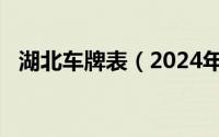 湖北车牌表（2024年05月20日湖北车牌）