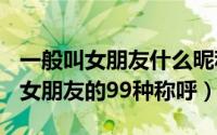 一般叫女朋友什么昵称（2024年05月21日叫女朋友的99种称呼）