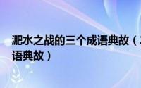 淝水之战的三个成语典故（2024年05月21日淝水之战的成语典故）