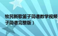 牧民新歌笛子简谱教学视频（2024年05月22日牧民新歌笛子简谱完整版）