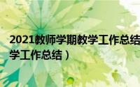 2021教师学期教学工作总结（2024年05月22日教师学期教学工作总结）