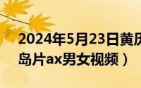 2024年5月23日黄历（2024年05月23日国岛片ax男女视频）