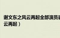 谢文东之风云再起全部演员表（2024年05月24日谢文东3风云再起）