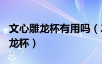 文心雕龙杯有用吗（2024年05月24日文心雕龙杯）