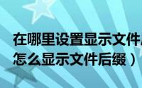 在哪里设置显示文件后缀（2024年05月25日怎么显示文件后缀）