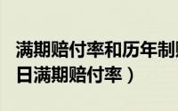 满期赔付率和历年制赔付率（2024年05月26日满期赔付率）