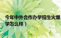 今年中外合作办学招生火爆（2024年05月26日中外合作办学怎么样）