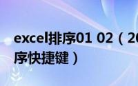 excel排序01 02（2024年05月27日excel排序快捷键）