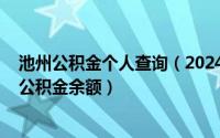 池州公积金个人查询（2024年05月27日怎样池州网上查询公积金余额）