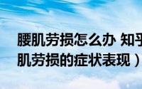 腰肌劳损怎么办 知乎（2024年05月28日腰肌劳损的症状表现）