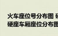 火车座位号分布图 硬座（2024年05月28日硬座车厢座位分布图）