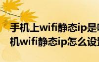 手机上wifi静态ip是啥（2024年05月28日手机wifi静态ip怎么设置）