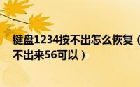 键盘1234按不出怎么恢复（2024年05月29日键盘1234按不出来56可以）