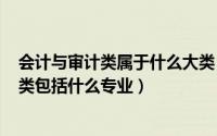 会计与审计类属于什么大类（2024年05月29日会计与审计类包括什么专业）