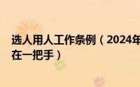 选人用人工作条例（2024年05月30日选人用人的主要责任在一把手）