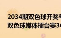 2034期双色球开奖号码（2024年05月30日双色球媒体擂台赛360）