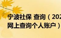 宁波社保 查询（2024年05月30日宁波社保网上查询个人账户）